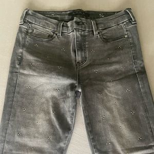 Liverpool ankle skinny studded grey jean